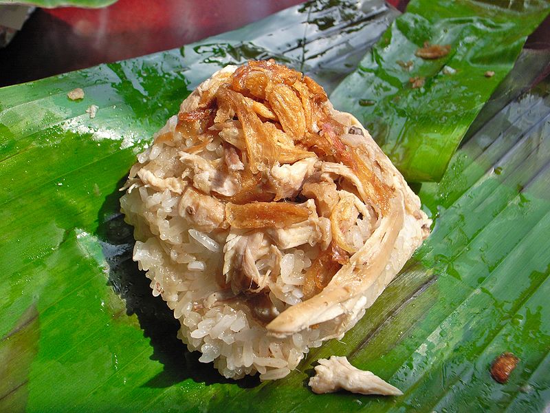 Xoi ga, sticky rice dish, Vietnam