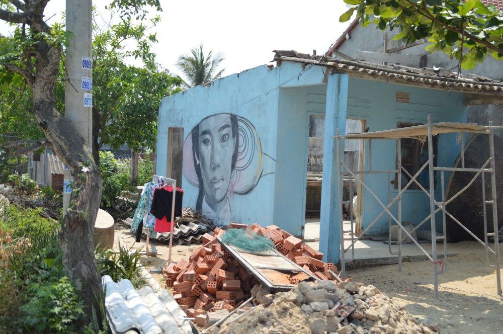House in Tam Thanh mural village, Vietnam